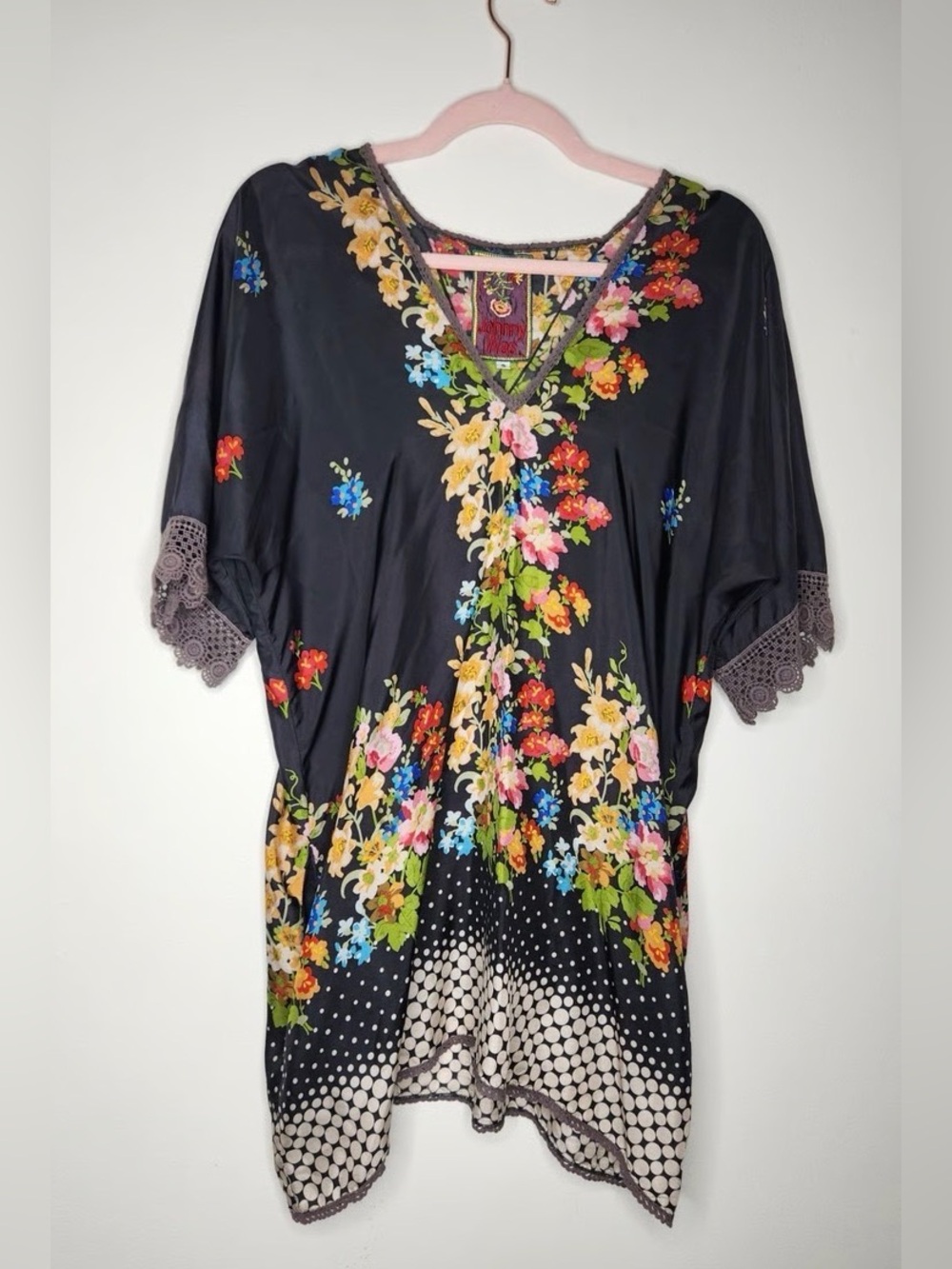 NWOT Johnny Was Araxi Silk Tunic /Mini Dress